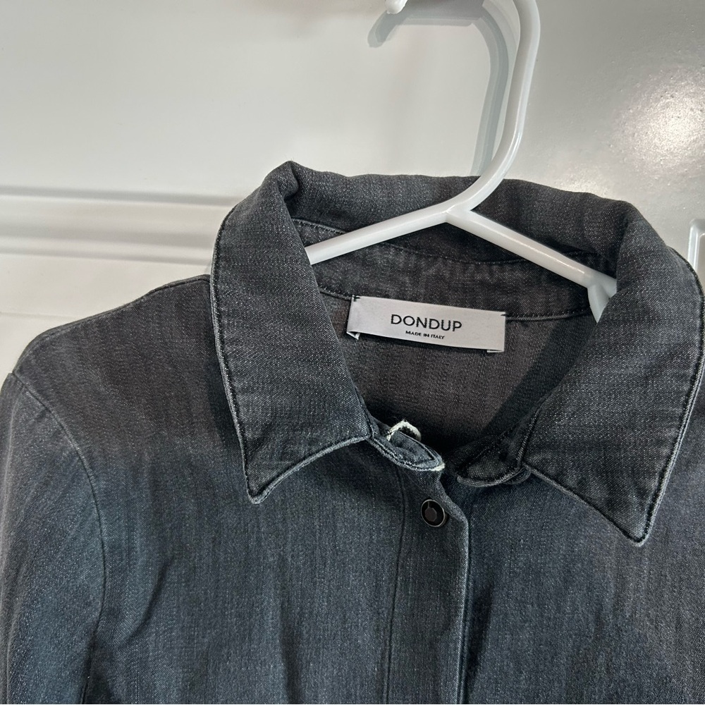 ✨DONDUP Black Button-Up Denim Shirt NWT Sz Medium✨ - Picture 4 of 9